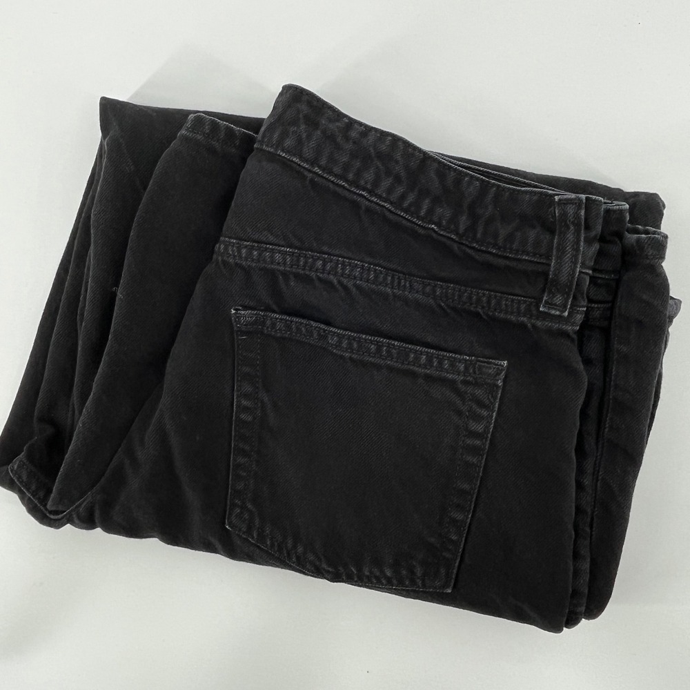 Gap Curvy Baggy Mid Rise Jeans Womens 31 12L Black Ultrasoft Wide Leg Denim